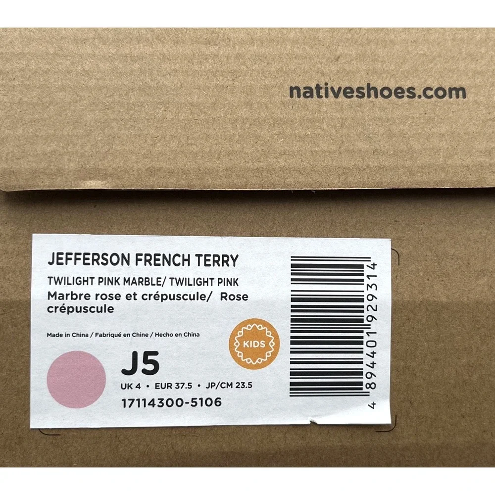 Native Youth Big Girls Jefferson French Terry Slip-On Shoes Size 5 Twilight Pink